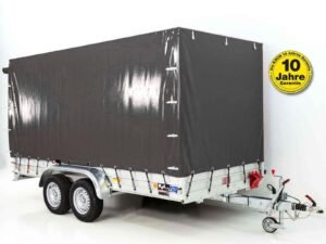 Koch Anhänger mit Plane 185x400cm 2600kg|Typ 10.26|Hochplane 200cm – Anthrazit
