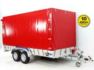 Koch Anhänger mit Plane 185x400cm 2600kg|Typ 10.26|Hochplane 200cm – Rot