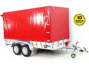 Koch Anhänger mit Plane 150x350cm 2600kg|Typ 8.26|Hochplane 180cm Rot