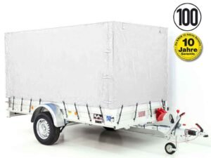 Koch Anhänger mit Plane 150x300cm 1300kg|Typ 7.13|Hochplane 160cm – Weiß