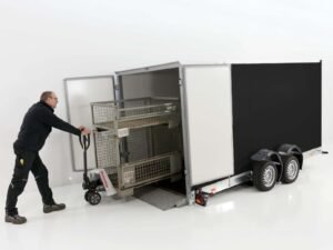 Vezeko Koffer-Absenkanhänger 177x395cm Höhe:190cm 3,5t|schwarz