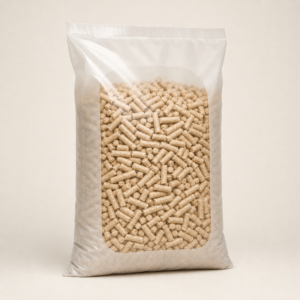 Sauna-Holzpellets Premium – 15 kg Sack, geruchsneutral, 8 mm