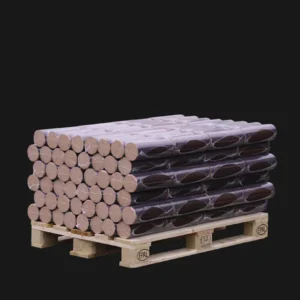 Rounders Premium Hartholzbriketts aus Buche – halbe Palette 480 kg